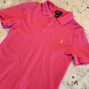 Ralph Lauren polo in salmon.